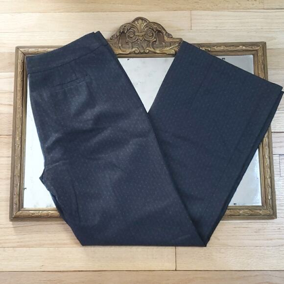 Ann Taylor Women's Wool Wide Leg Trousers Size 10 Pants Lined Academia Career - Picture 1 of 11